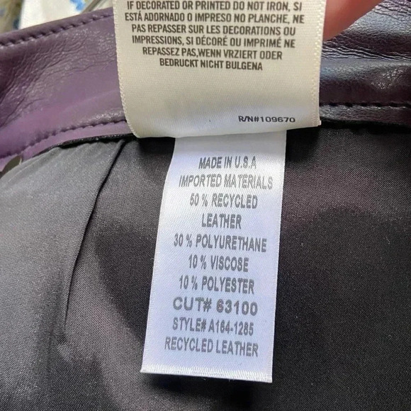 NWT Agolde Recycled Leather Blend 90s Pinch Waist Pants size 28 - Picture 7 of 11